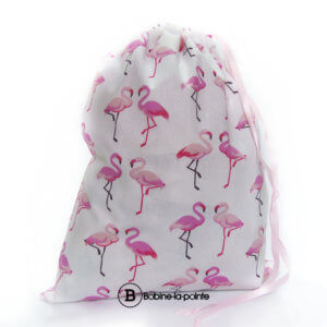 Moyen Sac Pochon - Flamant rose