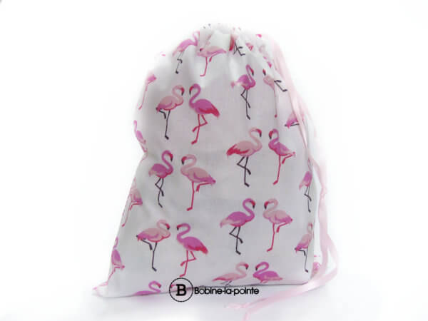 Moyen Sac Pochon - Flamant rose