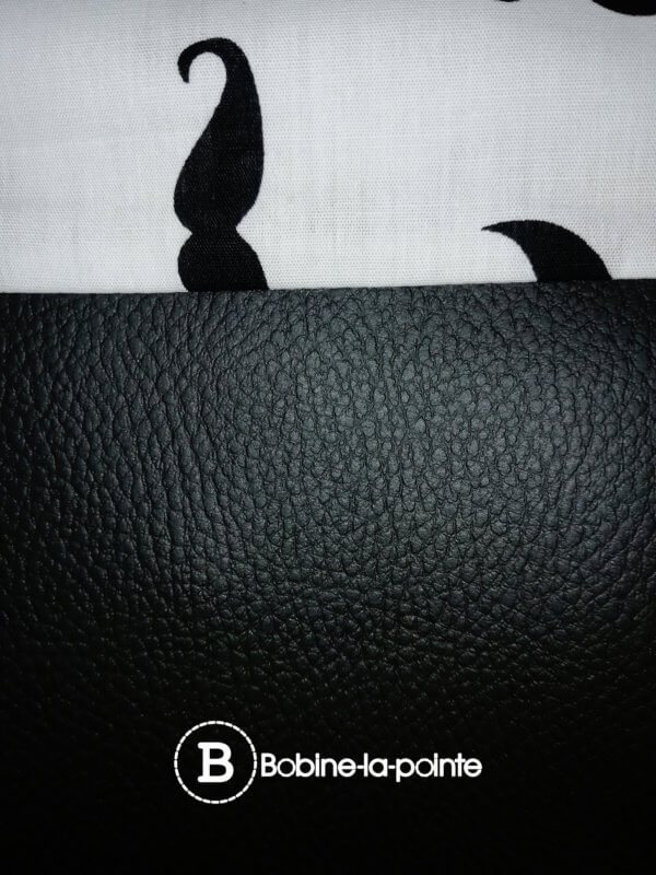 Moyen Sac Pochon - Moustache/simili cuir – Image 2