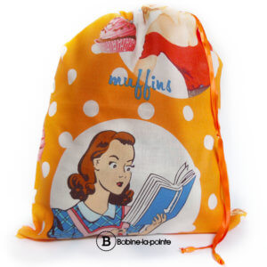 Grand Sac Pochon - Dame vintage