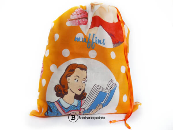Grand Sac Pochon - Dame vintage