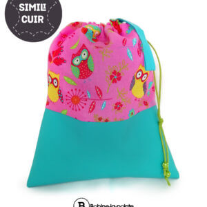 Moyen Sac Pochon - Hibou/simili cuir