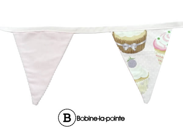 Guirlande de 6 fanions- Cup cake – Image 4
