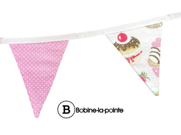 Guirlande de 6 fanions- Cup cake – Image 3