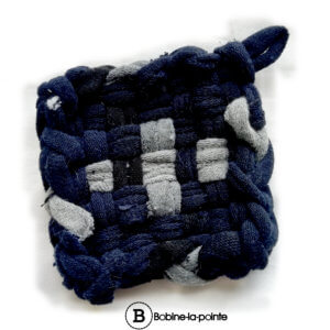 Eponge recyclée- grise/bleu marine