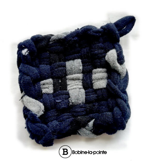 Eponge recyclée- grise/bleu marine