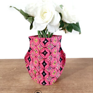 Cache pot - graphique rouge